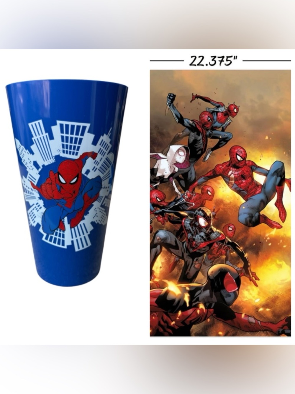 Spider-Man Blue Plastic Tumbler - Licensed Kids Drink Cup